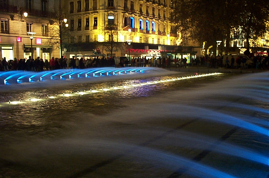 The fountains...