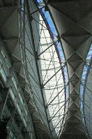 The glass roof ot the airport hall